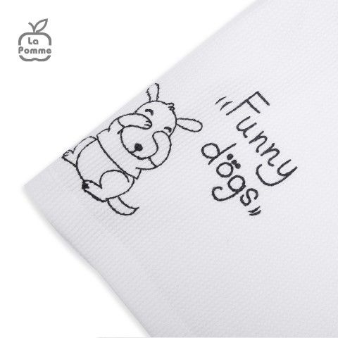 Bộ cộc tay La Pomme truy tìm cún con - Trắng