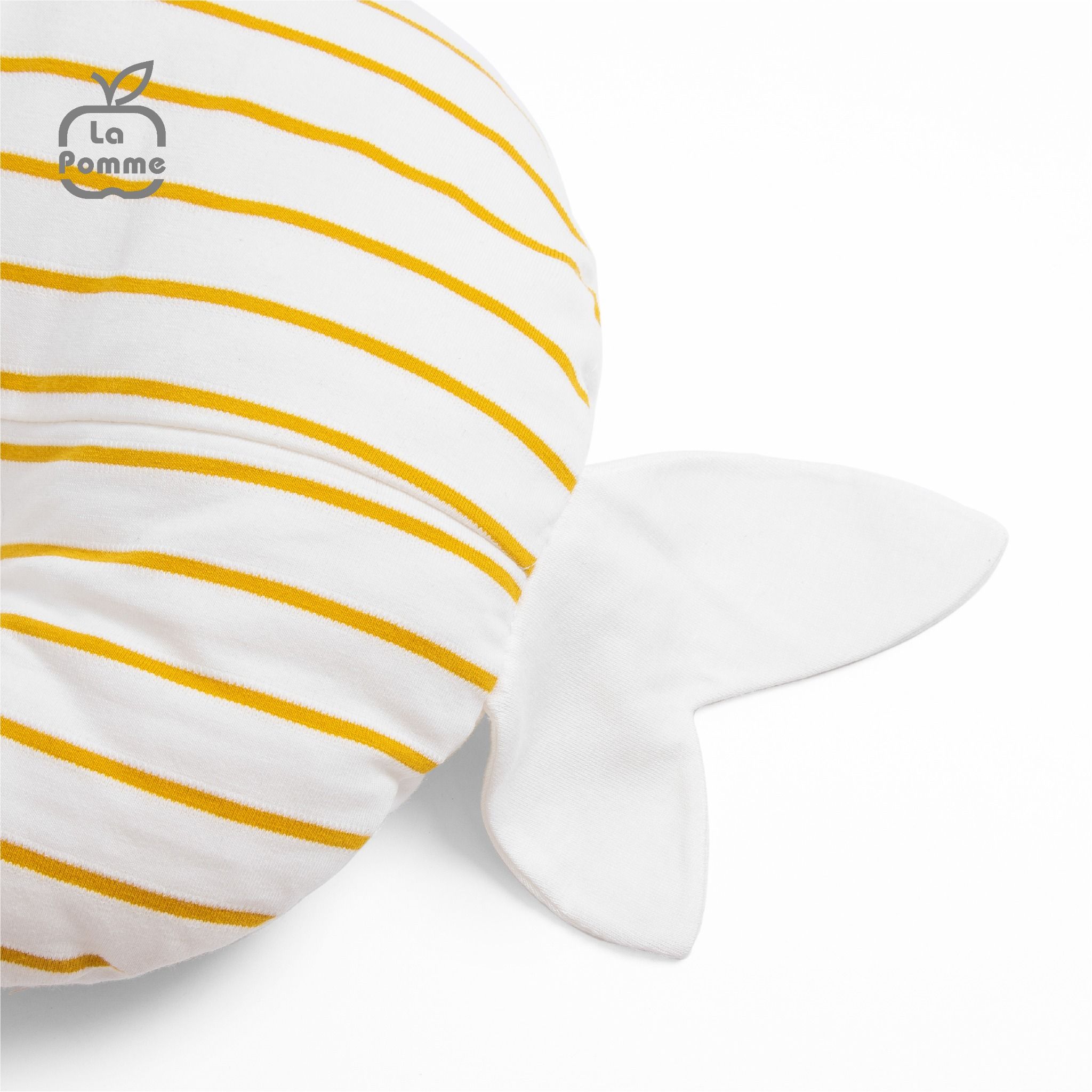 Gối sơ sinh nhân đôi vỏ gối La Pomme Baby Fish - Trắng vàng