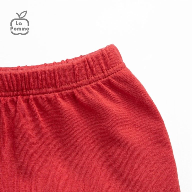 Bộ cộc tay La Pomme Teddy Bear - Cam nhạt