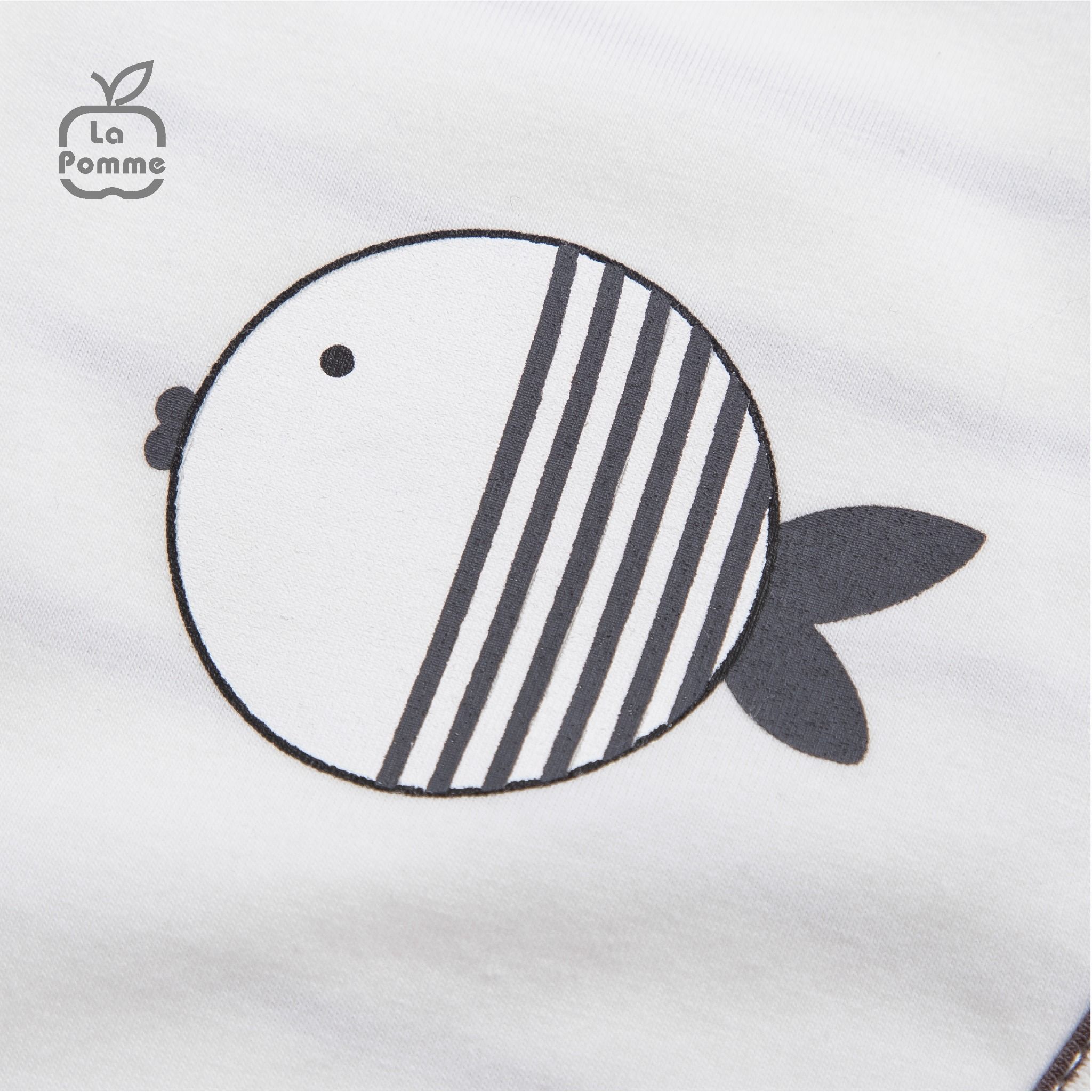 Nhộng chũn ngủ sơ sinh La Pomme Baby Fish - Trắng vàng
