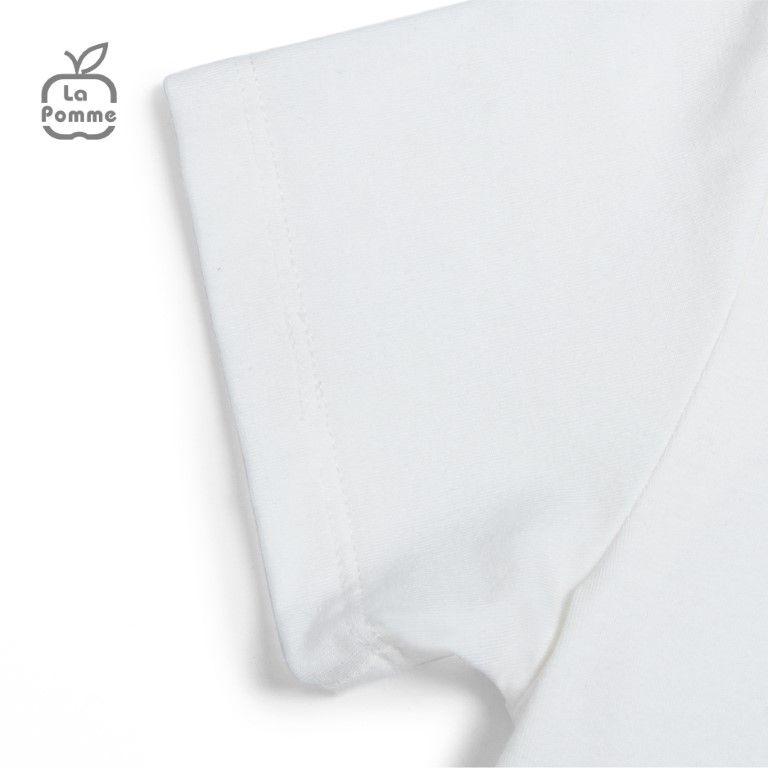 Bộ cộc tay quần dài La Pomme bảng chữ cái vui nhộn - Trắng