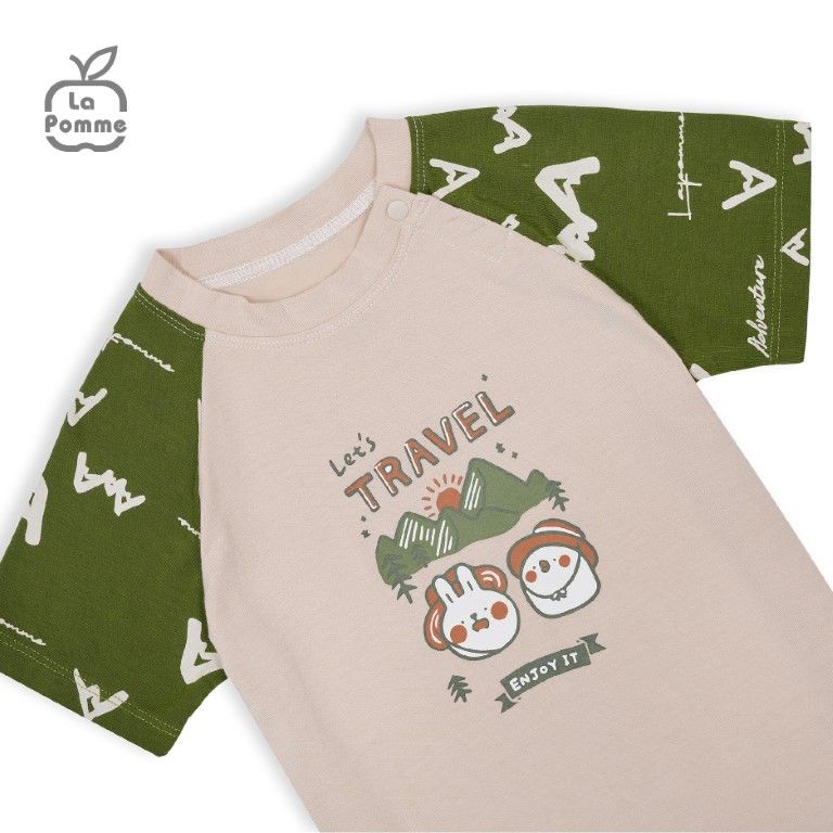 Bộ cộc tay La Pomme chuyến dã ngoại mùa hè - Xanh