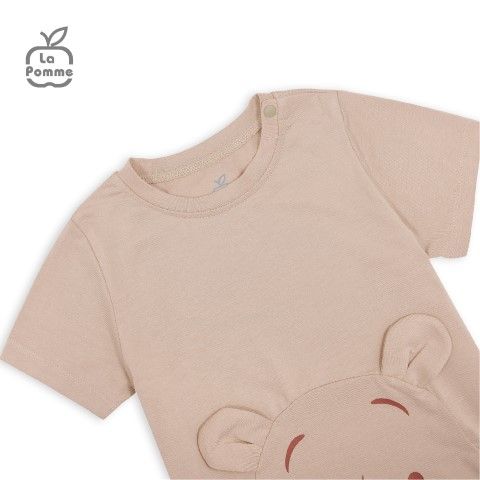 Bộ cộc tay La Pomme người bạn Gấu Pooh - Nâu