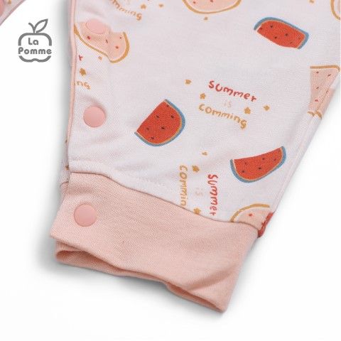 Body dài tay La Pomme Watermelon - Trắng Hồng