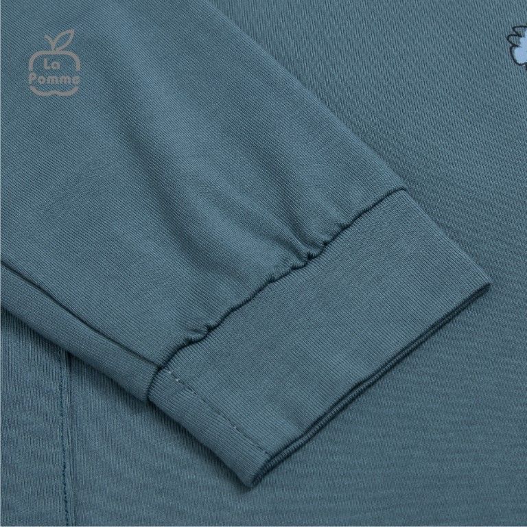 Bộ dài tay La Pomme gấu nhỏ ú oà - Đỏ đất