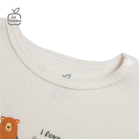 Bộ Cộc Tay La Pomme Thợ làm vườn gấu nâu - Xanh