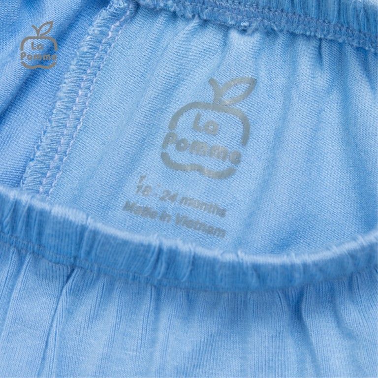 Bộ cộc tay La Pomme Teddy Bear - Hồng cam