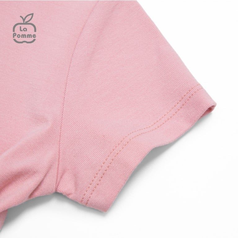 Bộ cộc tay La Pomme Teddy Bear - Hồng sen