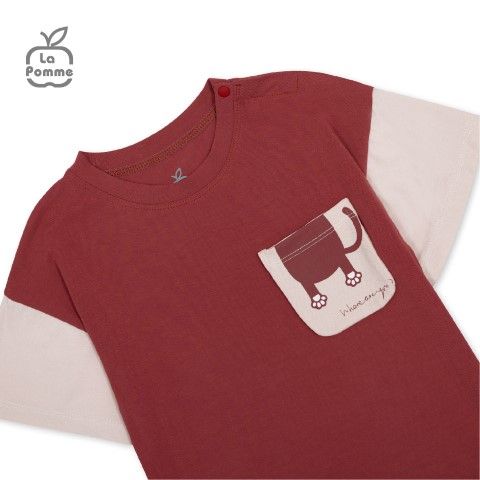 Bộ cộc tay La Pomme mèo Lật mở ú oà - Xanh