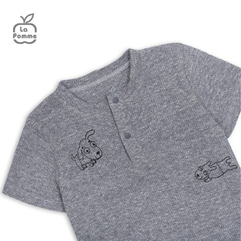 Bộ cộc tay La Pomme truy tìm cún con - Trắng