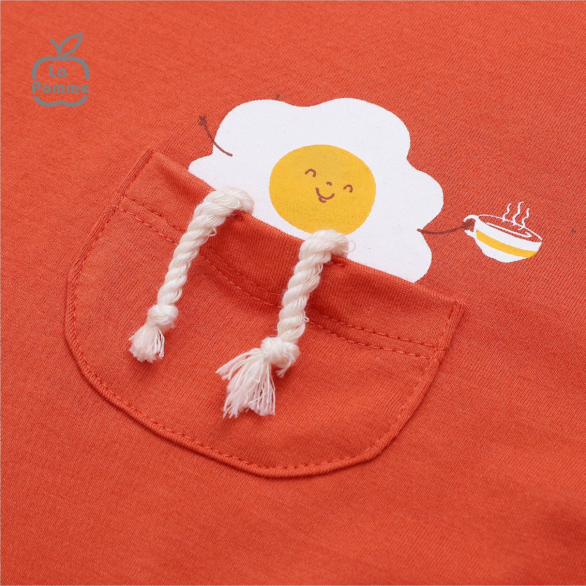 Bộ dài tay La Pomme Smiling Egg - Xanh