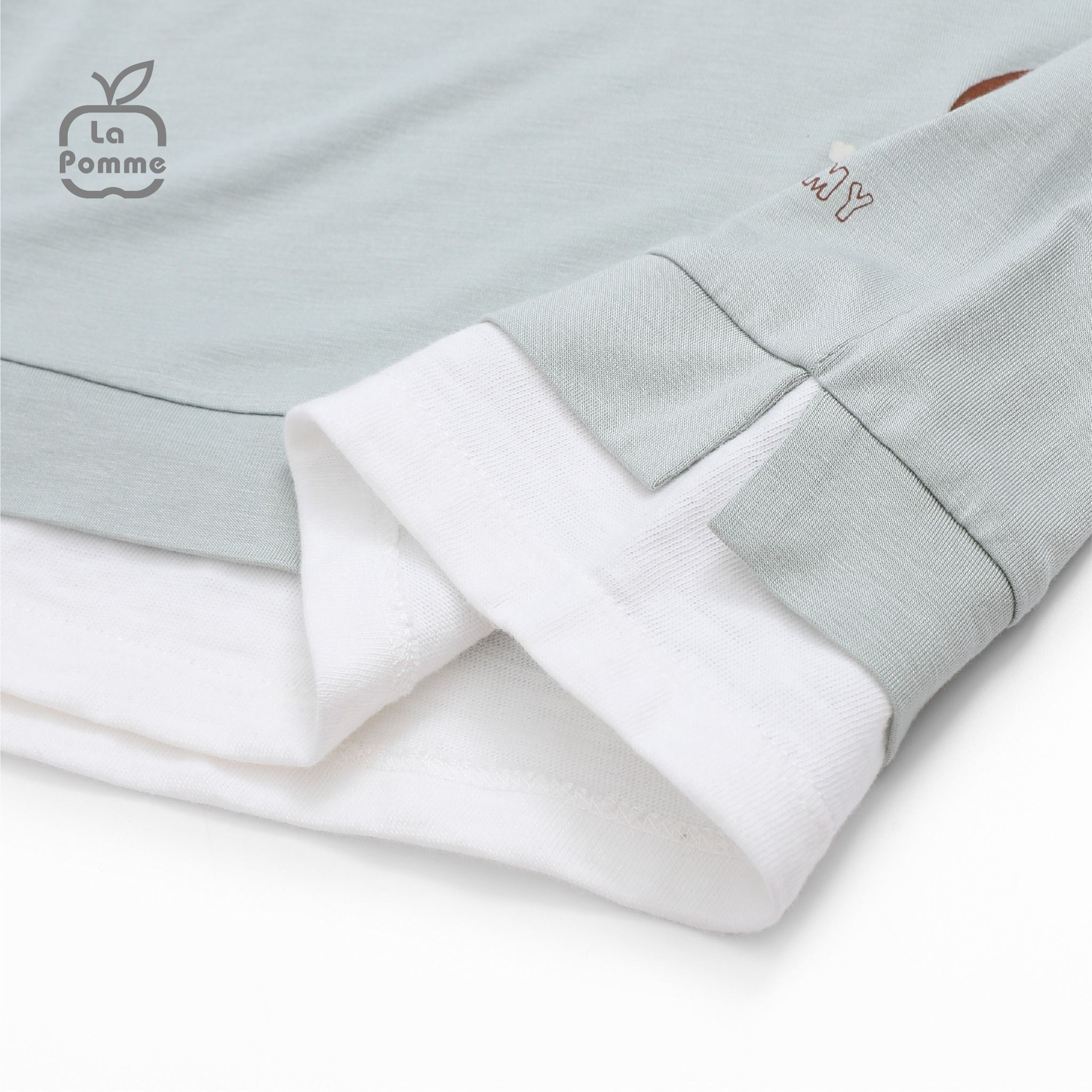 Bộ dài tay La Pomme Gia đình Sồi - Xanh