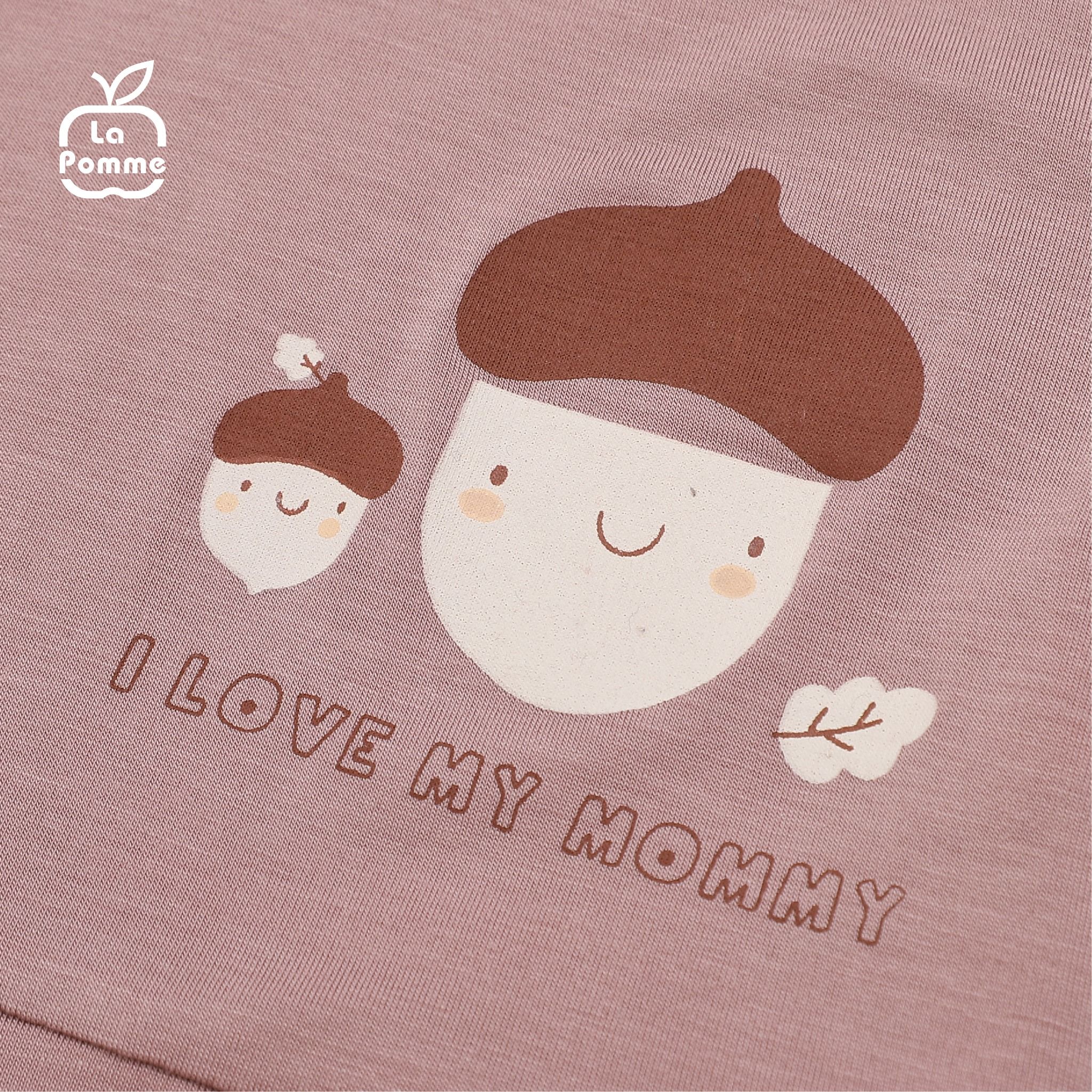 Bộ dài tay La Pomme Gia đình Sồi - Nâu be