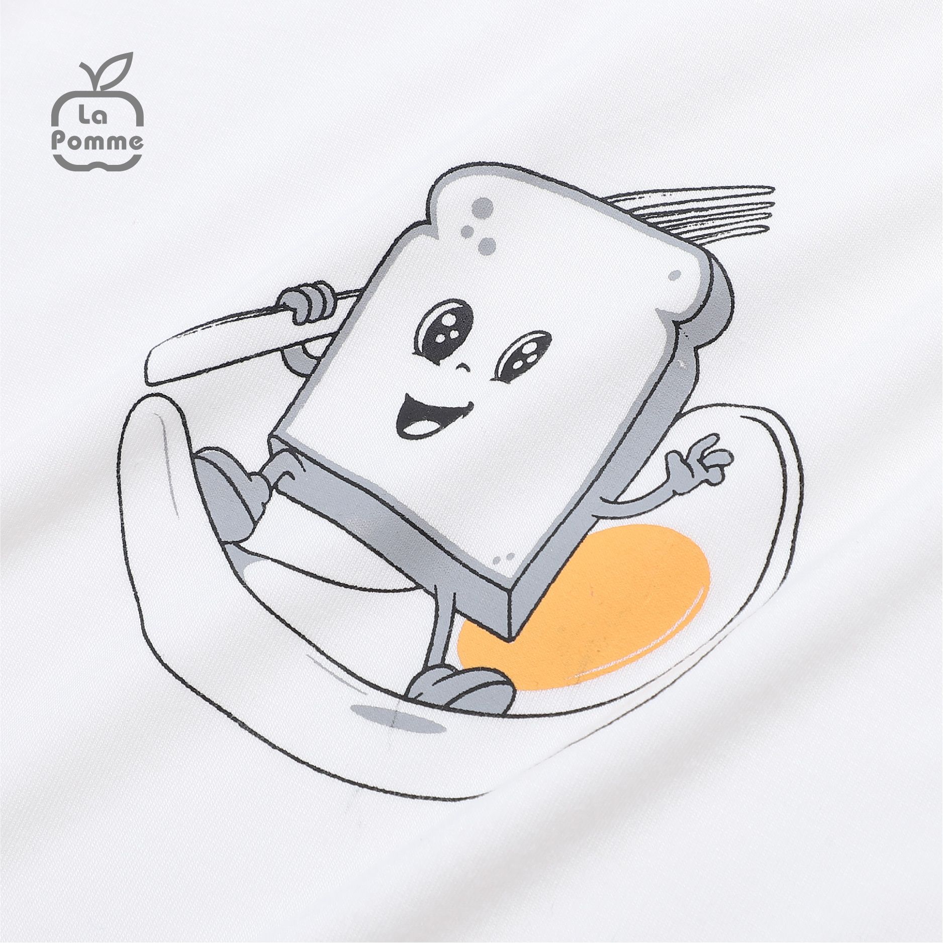 Bộ dài tay La Pomme Bánh mì Ốp la - Xanh lá