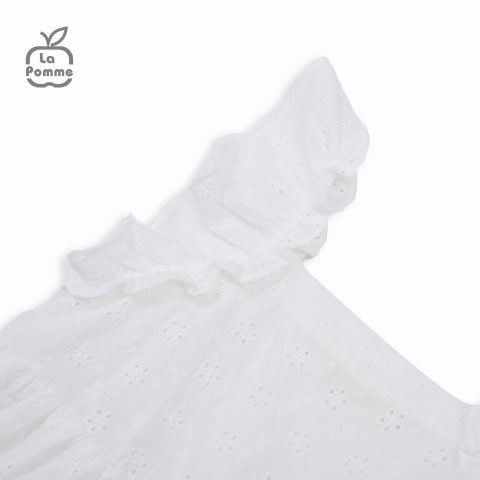 Đầm sát nách Lapomme phối bèo - Tím than