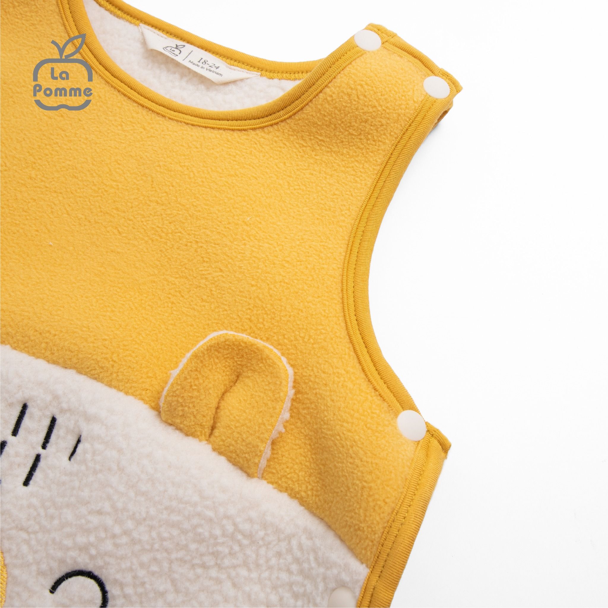 Áo Gile Fur La Pomme Baby Bear - Vàng