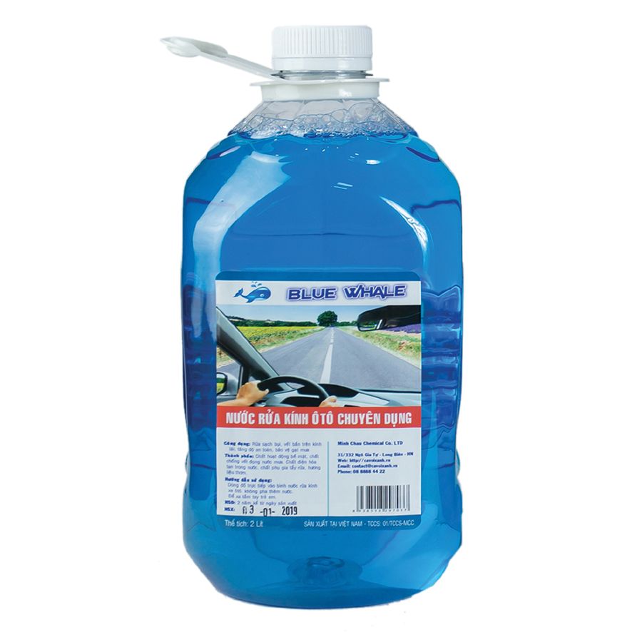  Nước rửa kính ô tô chuyên dụng Bluewhale (Thùng 6 can 2 lít) 