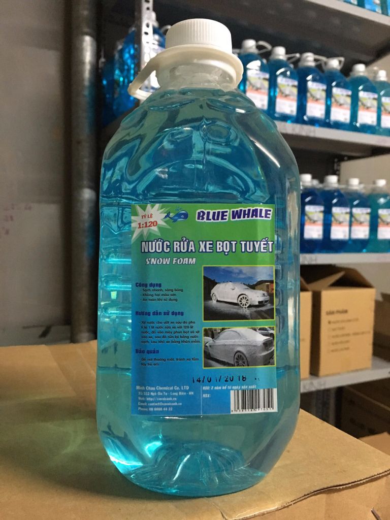 Nước rửa xe bọt tuyết đậm đặc_ Can 5 lít _ Tỷ lệ 1x40