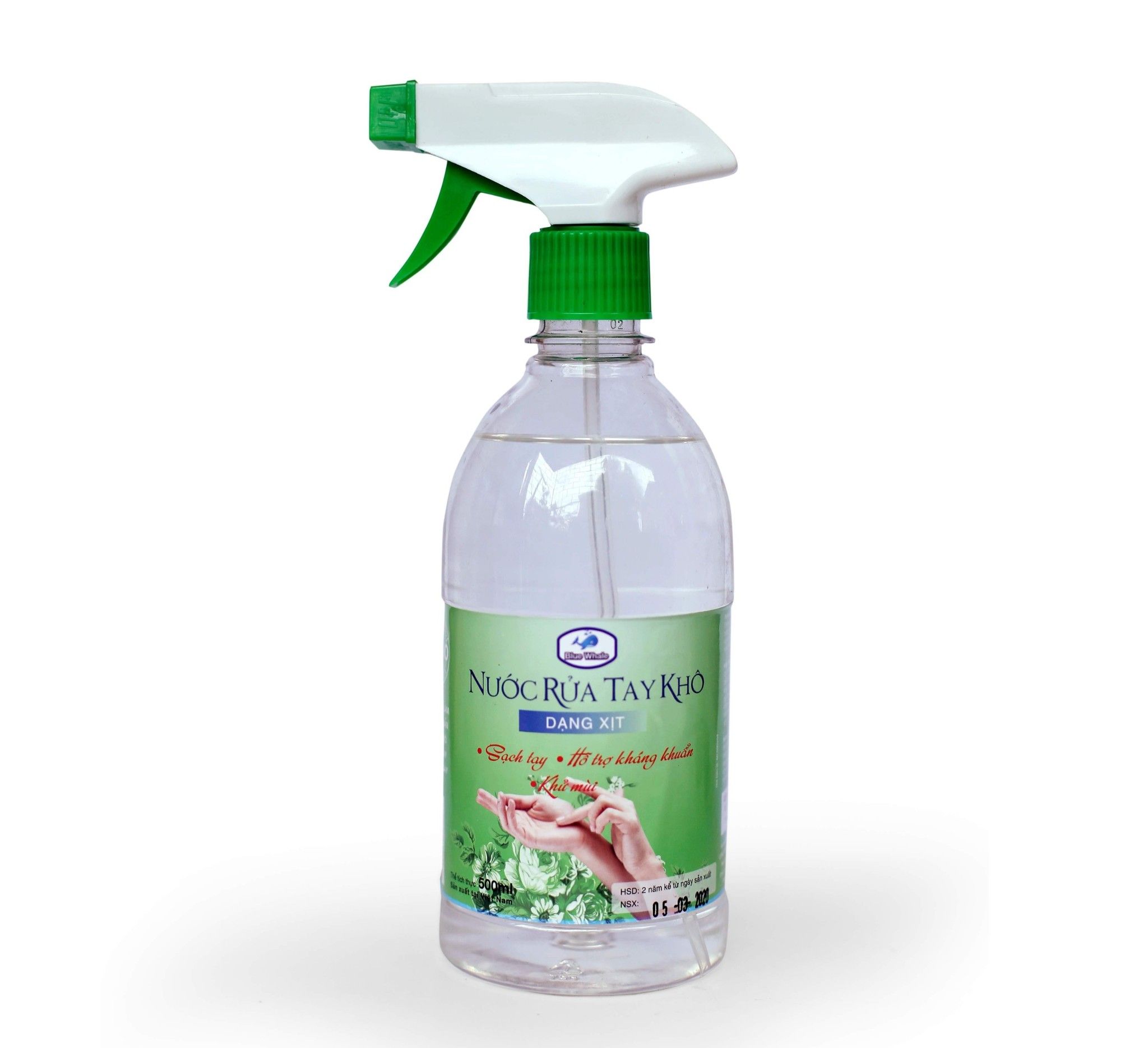BW_Nước rửa tay khô (dạng xịt)_ Chai 500ml