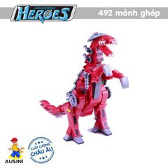 Bộ lắp ráp lego Ausini - Mô hình Khủng long Armored Heroes No. 25860
