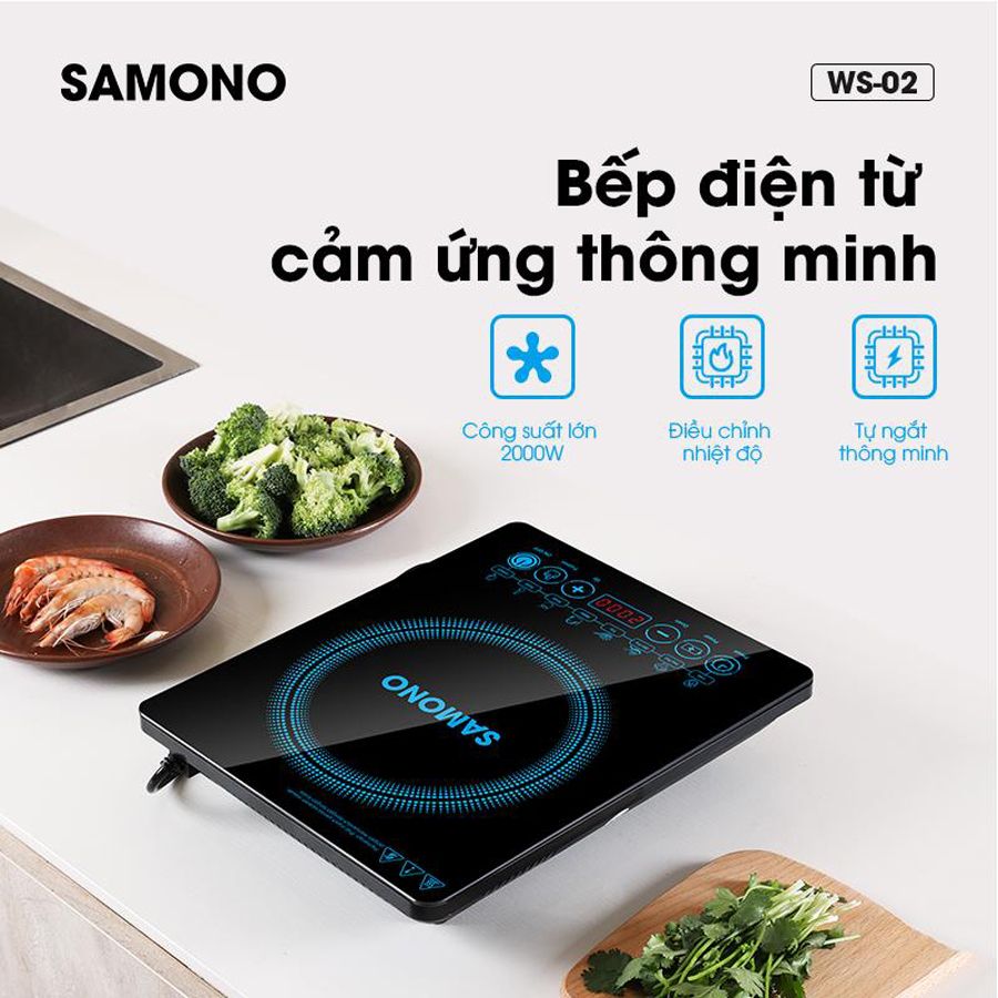 Bếp điện từ đơn cảm ứng thông minh SAMONO WS-02 2000W