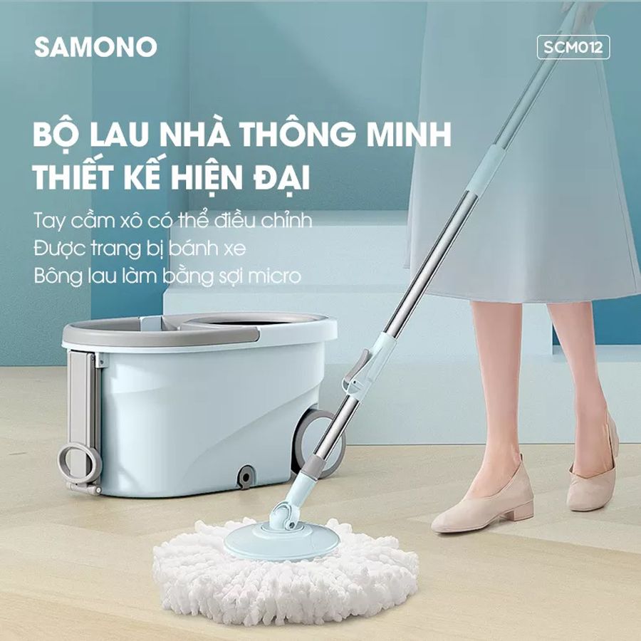 Bộ cây lau nhà thông minh xoay 360 độ SAMONO SCM012 - All in One