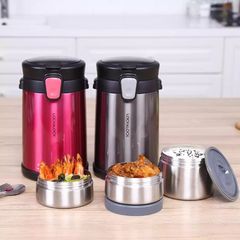 Bộ hộp cơm giữ nhiệt cao cấp Easy Take / Easy Carry Lunch Box Lock&Lock LHC8034/LHC8039 2000ml - Có túi xách giữ nhiệt và muỗng nĩa