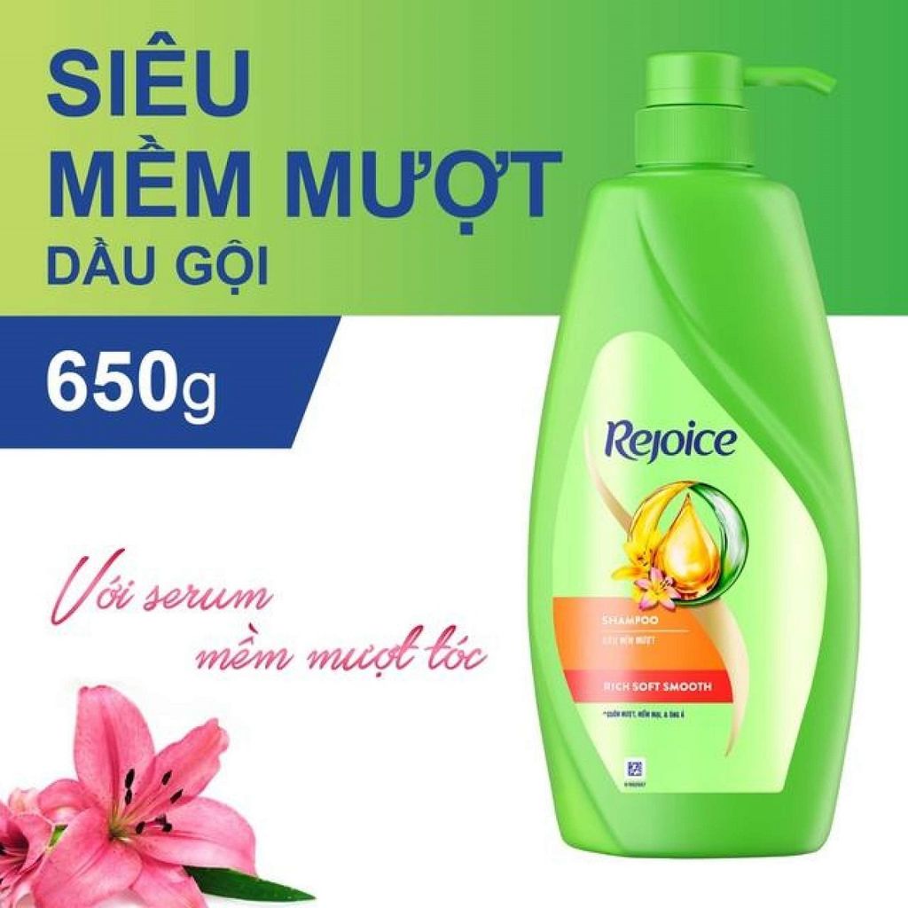 Dầu gội đầu Rejoice siêu mềm mượt 650g