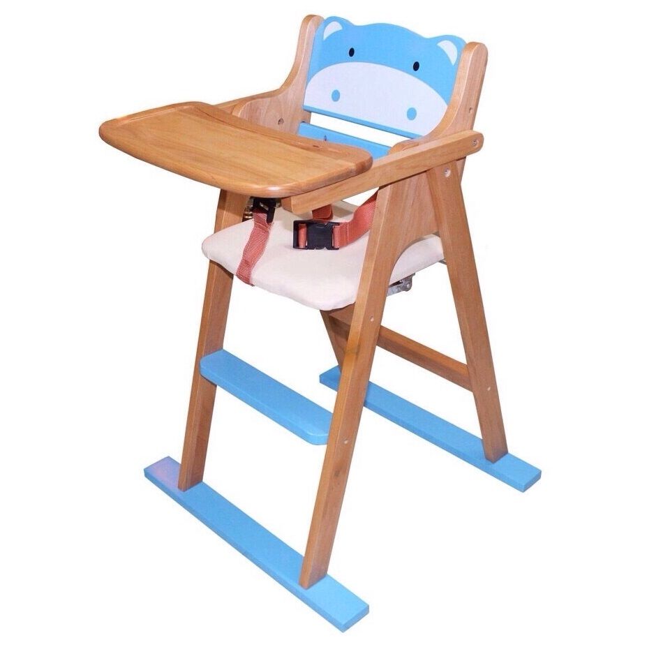 Ghế ăn trẻ em bằng gỗ Song Son (xanh dương)