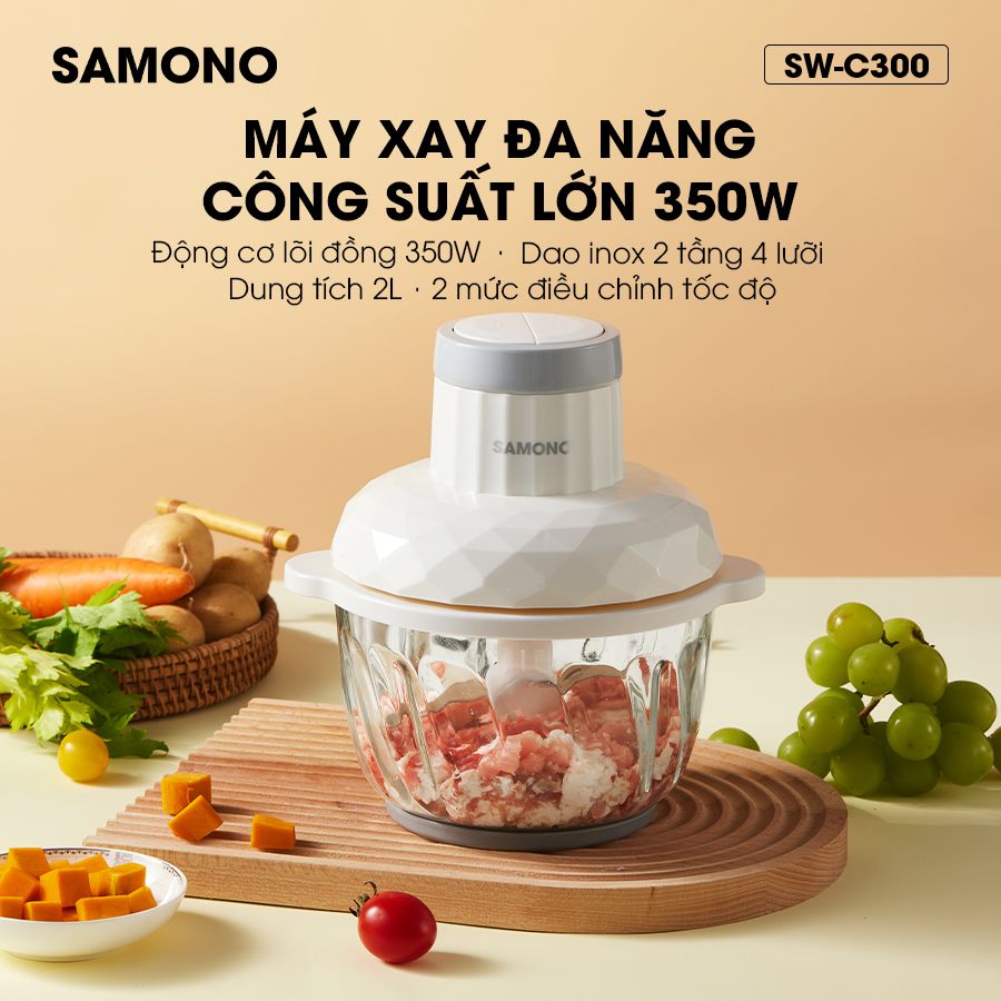Máy xay thực phẩm đa năng công suất lớn Samono SW-C300 dung tích 2L