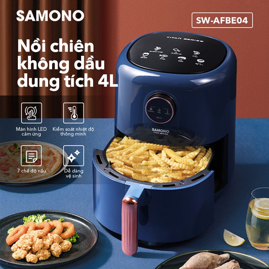 Nồi chiên không dầu SAMONO SW-AFBE04 dung tích 4L - 7 chế độ nấu