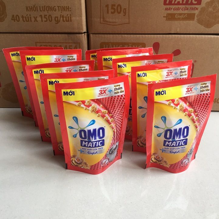 Combo 10 túi Nước giặt Omo Matic cửa trên 150g (10x150g)