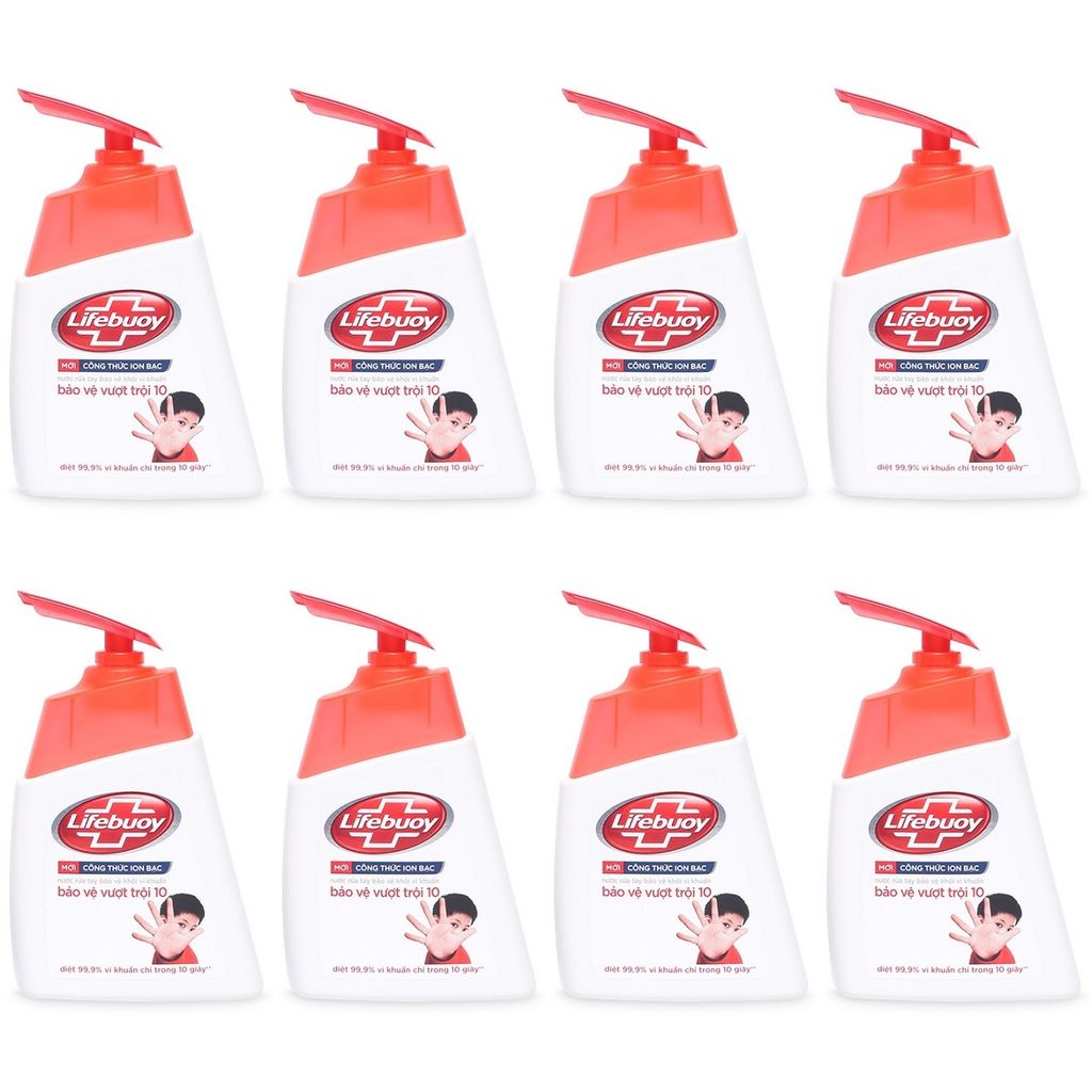 Combo 8 chai nước rửa tay Lifebuoy 180g (177ml)