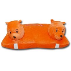 Gối đi xe máy 2 đầu hình Gấu Pooh (màu cam)