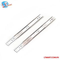 Ray trượt bi inox 304 giảm chấn 3 tầng - 350