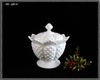 Hủ pha lê màu sữa ( Antique Milk Glass ) QB 63