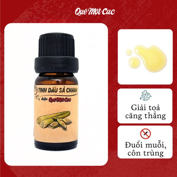  TINH DẦU SẢ CHANH ĐUỔI MUỖI, DIỆT NẤM MỐC 10ML 