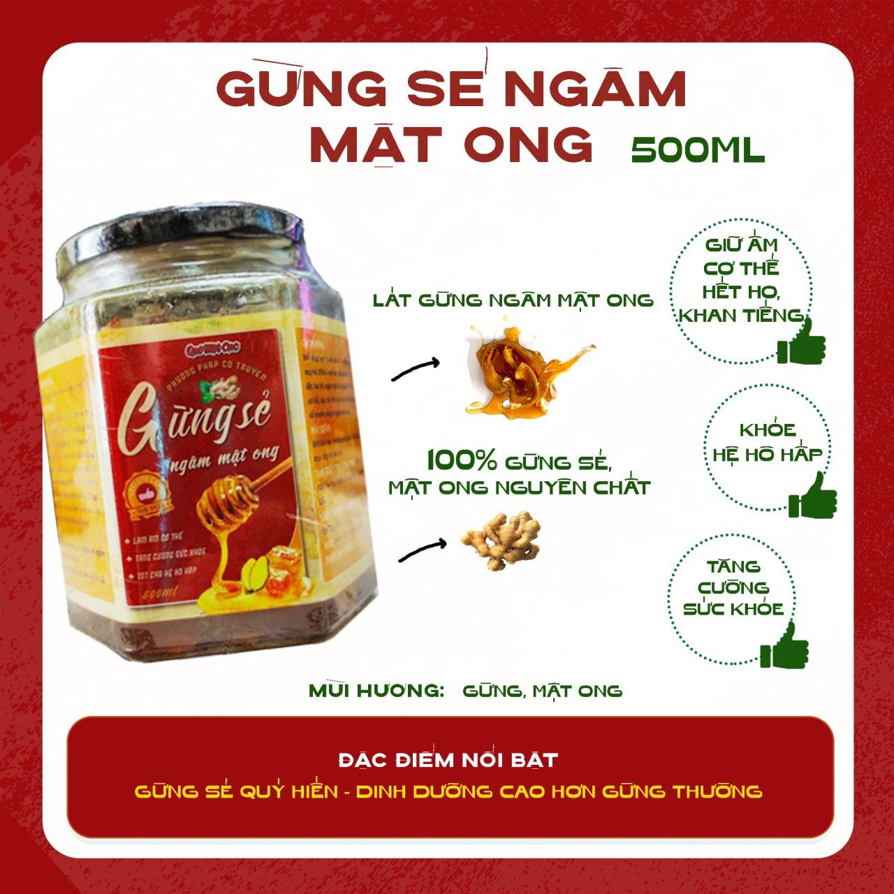  GỪNG SẺ NGÂM MẬT ONG - VỊ THUỐC QUÝ NHÀ NÀO CŨNG NÊN CÓ 