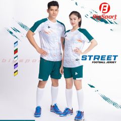 Áo đá bóng không logo Justplay Street màu trắng