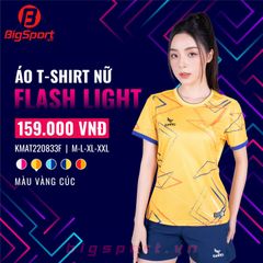 Áo cầu lông nữ Kamito Flash Light chính hãng màu vàng