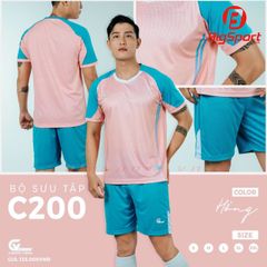 Áo đá bóng không logo CV C200 màu hồng