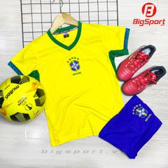 Áo bóng đá trẻ em Brazil 2023-2024 màu vàng