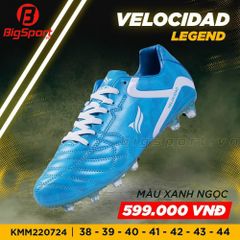 Giày đá bóng sân cỏ tự nhiên Kamito Velocidad Legend xanh ngọc