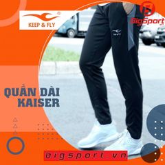 Quần dài thể thao Keep Fly Kaiser chính hãng màu đen phối xám