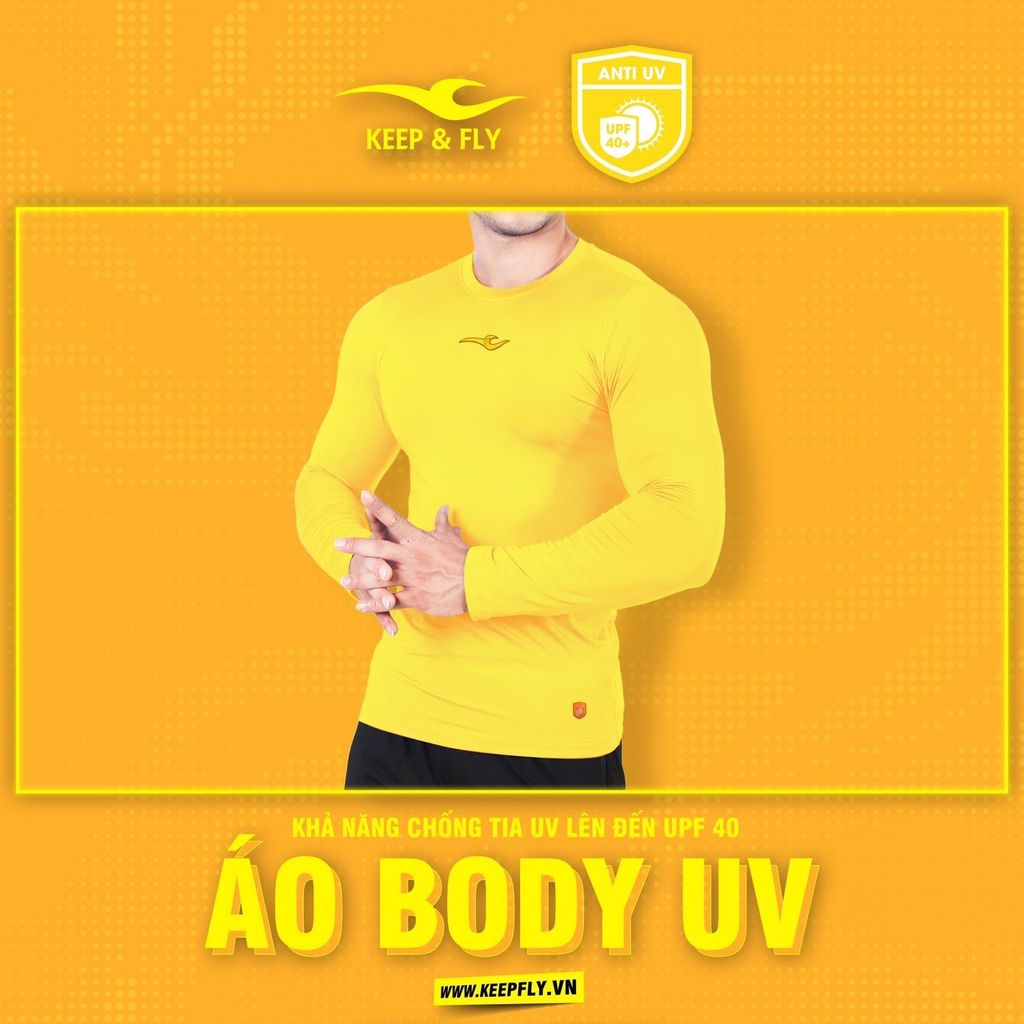 Áo body Keep Fly UV chính hãng màu vàng