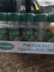 HẠT TIÊU XAY NẮP XANH COXAMO 25G KHAY*15 LỌ