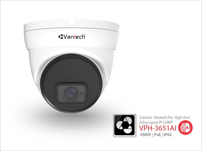 Camera IP Dome hồng ngoại 5.0 Megapixel VANTECH VPH-3651AI
