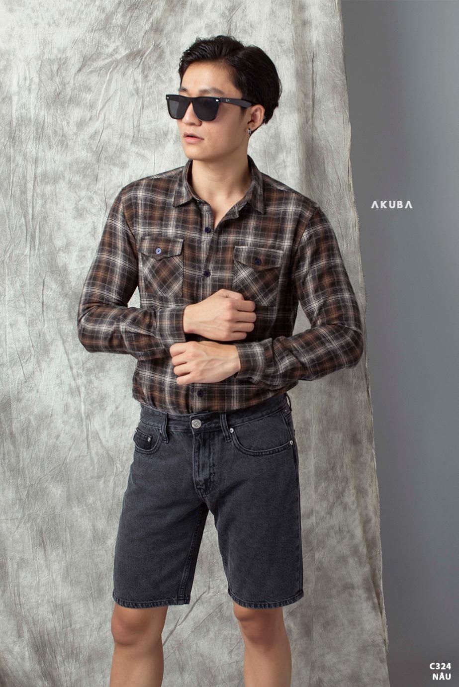 ÁO SƠMI TAY DÀI AKUBA C324