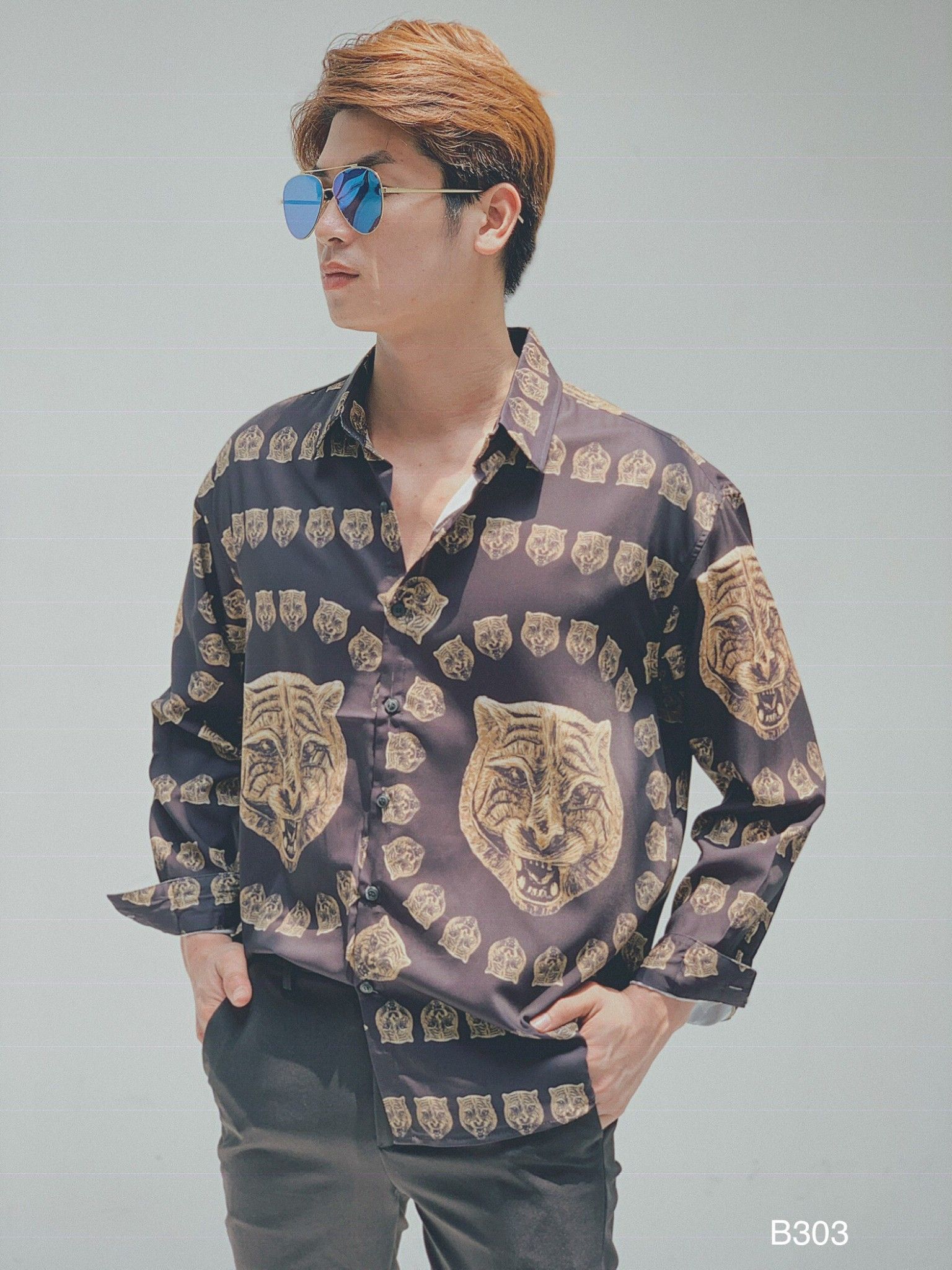 ÁO SƠMI TAY DÀI AKUBA B303