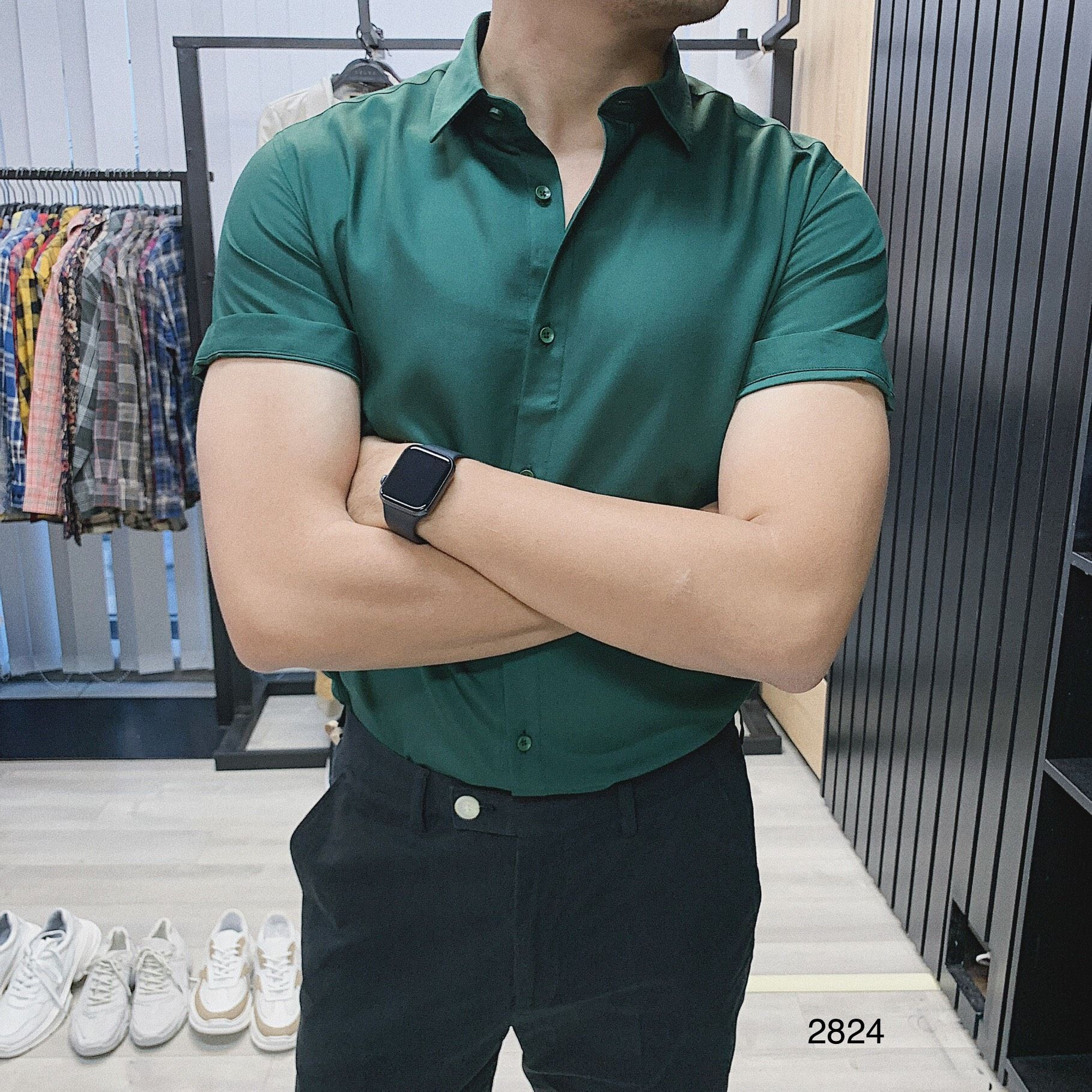 ÁO SƠMI TAY NGẮN AKUBA 2824